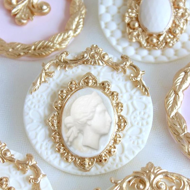 FUNSHOWCASE Art Molds for Polyclay Air Dry Clay Plaster Epoxy Resin Fondant Cake Decor Rococo Embellishment - Image 4